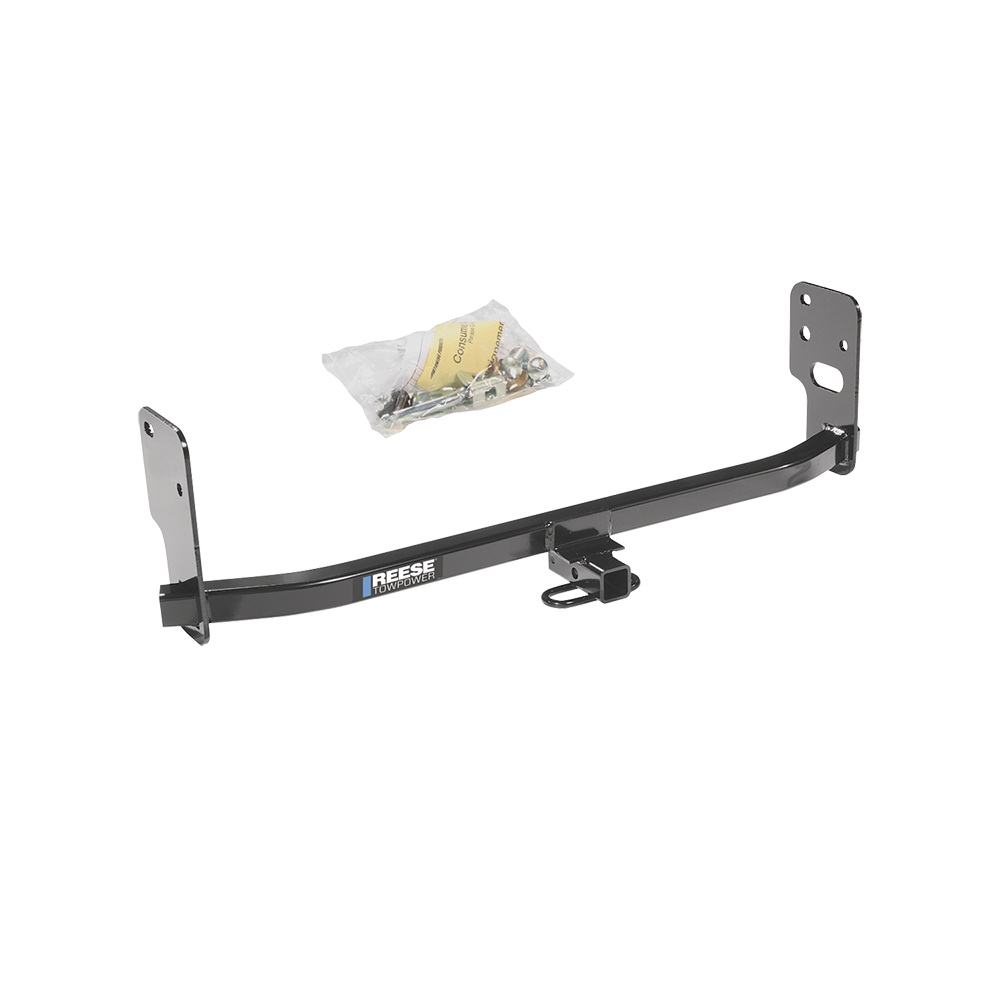 Fits 2005-2009 Ford Mustang Trailer Hitch Tow PKG w/ 4-Flat Wiring Harness + Draw-Bar + 2" Ball + Wiring Bracket + Hitch Cover + Dual Hitch & Coupler Locks (Excludes: GT/CS (California Special)/Shelby GT/GT500 Models) By Reese Towpower