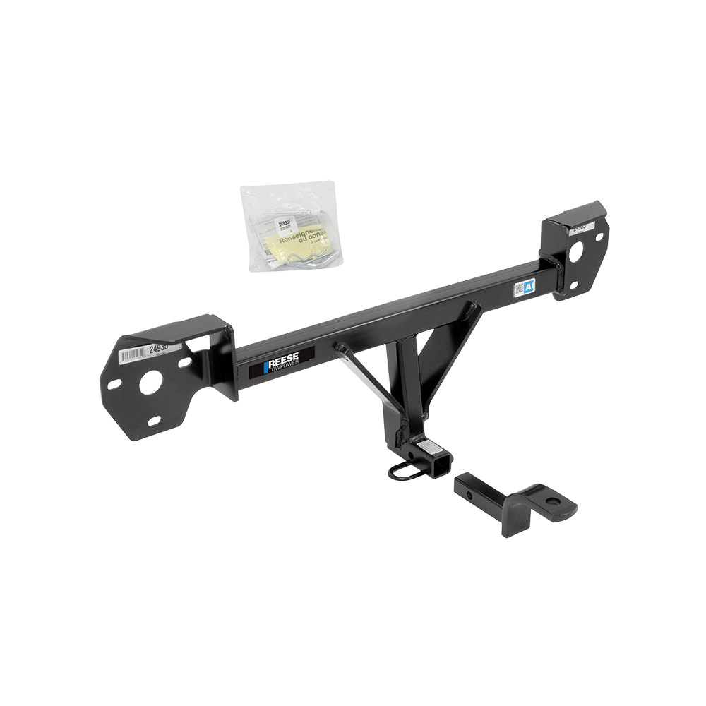 Fits 2013-2020 Subaru BRZ Trailer Hitch Tow PKG w/ 4-Flat Wiring Harness + Draw-Bar + 2" Ball + Wiring Bracket By Reese Towpower