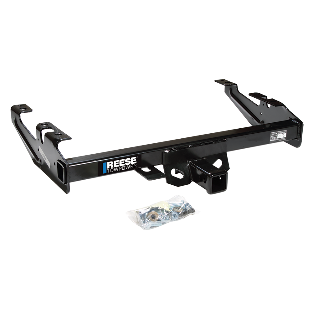 Se adapta al paquete de remolque con enganche para remolque GMC C3500 1988-2000 con 4 cables planos + soporte de bola con caída de 4" + bola intercambiable de 1-7/8" y 2" y 2-5/16" de Reese Towpower