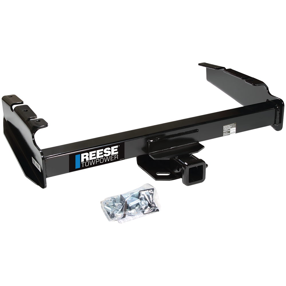 Fits 1987-1996 Ford F-350 Trailer Hitch Tow PKG w/ 4-Flat Wiring Harness + Hitch Cover + Wiring Bracket By Reese Towpower