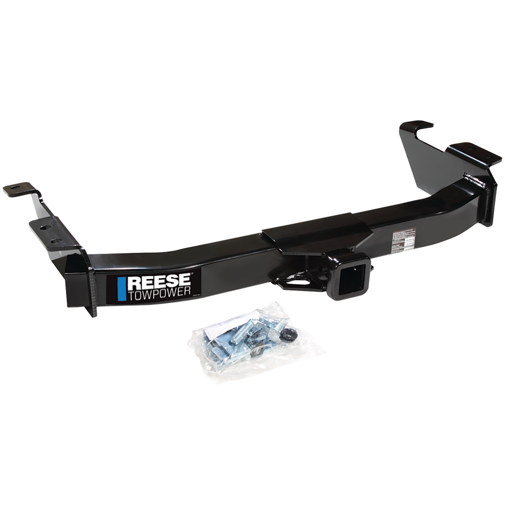 Fits 2008-2014 Ford E-250 Econoline Trailer Hitch Tow PKG w/ 4-Flat Wiring Harness + Ball Mount w/ 8" Drop + Dual Hitch & Coupler Locks + 2" Ball + 2-5/16" Ball + Hitch Cover + Wiring Bracket By Reese Towpower