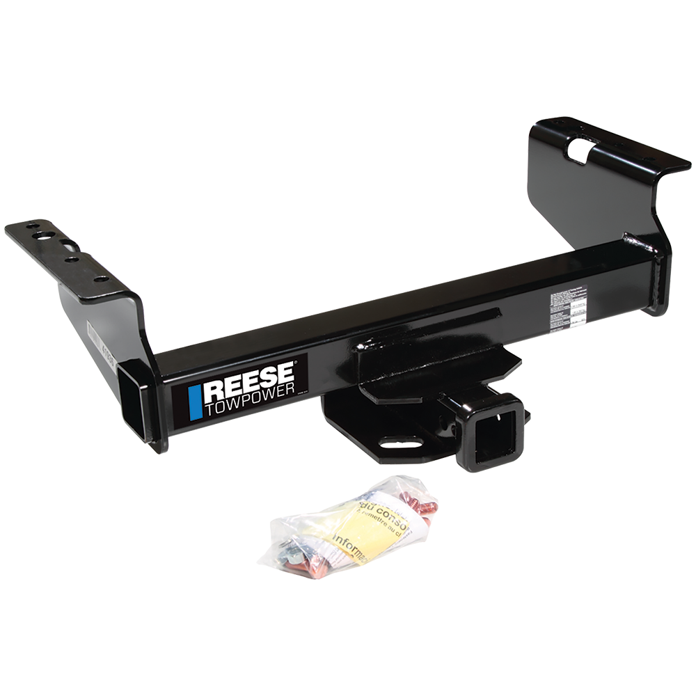 Fits 2008-2010 Dodge Ram 5500 Trailer Hitch Tow PKG w/ Adjustable Pintle Hook Mounting Plate + Pintle Hook & 2" Ball Combination + Hitch Lock (For Cab & Chassis, w/34" Wide Frames Models) By Reese Towpower